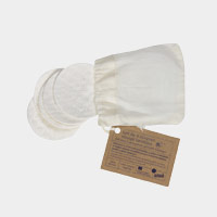 AE009Lot de 5 disques visage lavables cellulose/coton